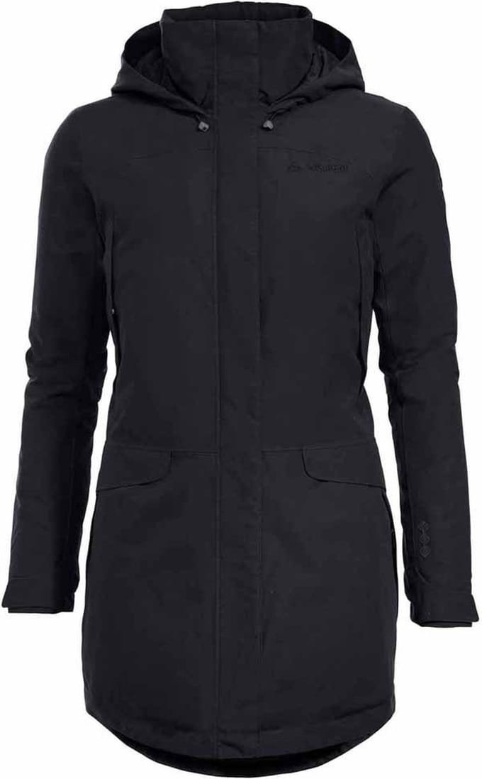 VAUDE Skomer Wollen Parka Dames, zwart Maat EU 44