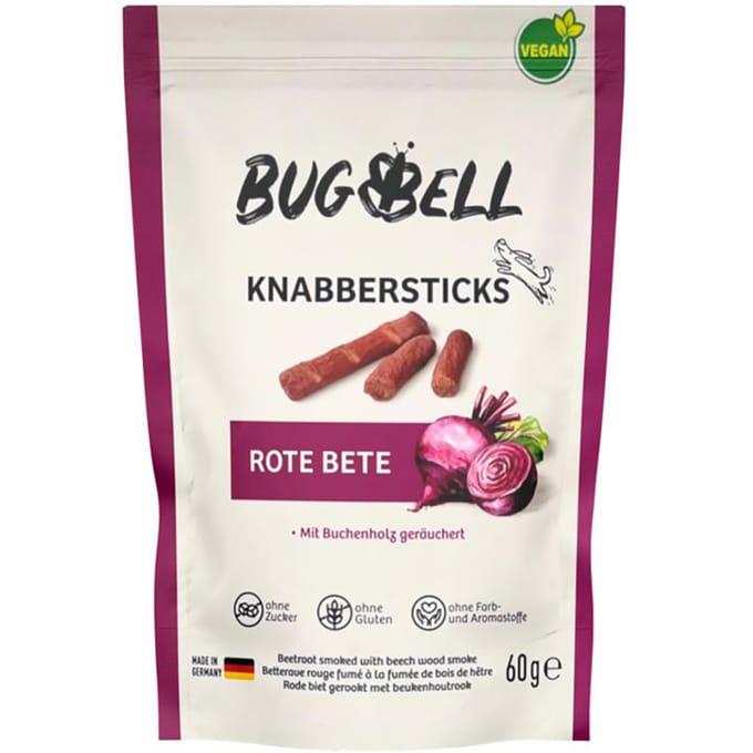 60g BugBell knabbelsticks Rode Biet hondensnacks