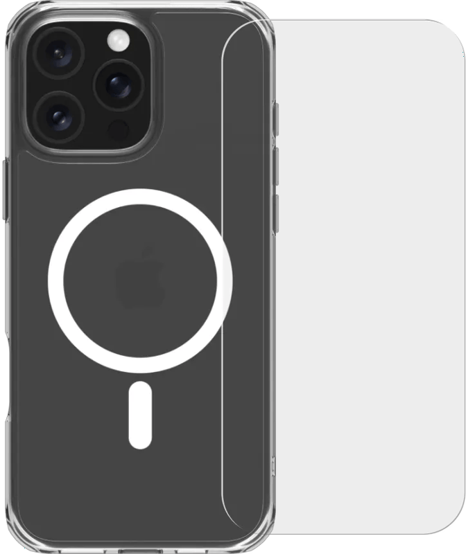 BlueBuilt Protective Back Cover met MagSafe iPhone 16 Pro Max + Screenprotector Glas