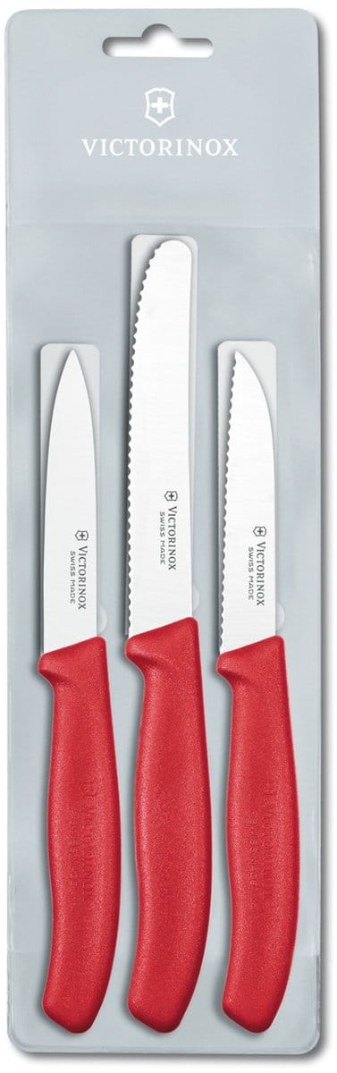 Victorinox Swiss Classic Keukenset 3-delig - Rood - Glad/kartel