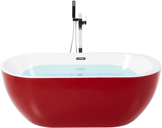 NEVIS - Badkuip - Rood - 75 x 160 - Acryl