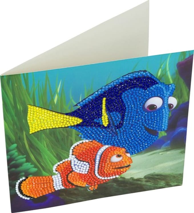 Crystal Card Kit | Diamond painting 3D Dory and Marlin