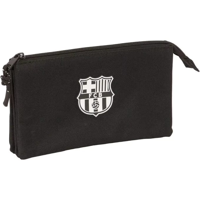 Pennenetui met 3 vakken F.C. Barcelona Zwart 22 x 12 x 3 cm