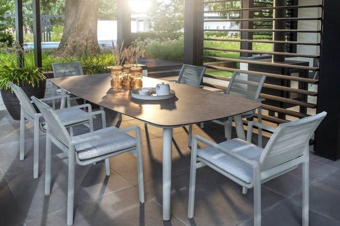 Ishi stackable dining chair aluminium salix/rope salix 2023 Yoi
