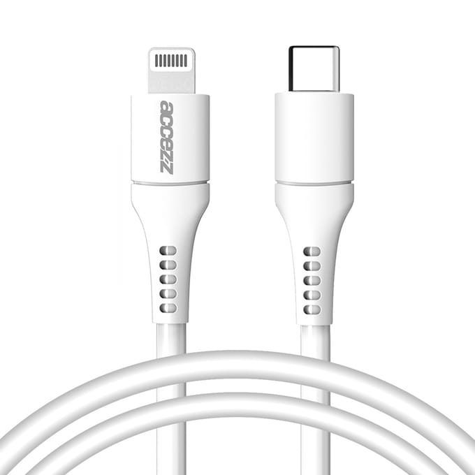 Accezz geschikt voor Lightning naar USB-C kabel - MFi certificering - 1 meter - Wit