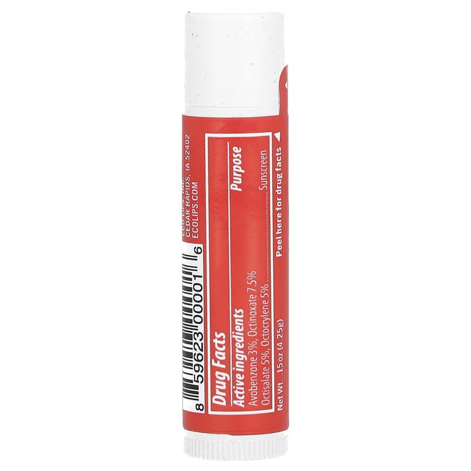 Eco Lips, zonbeschermende lippenbalsem, SPF 15, bes, 4,25 g (0,15 oz) white
