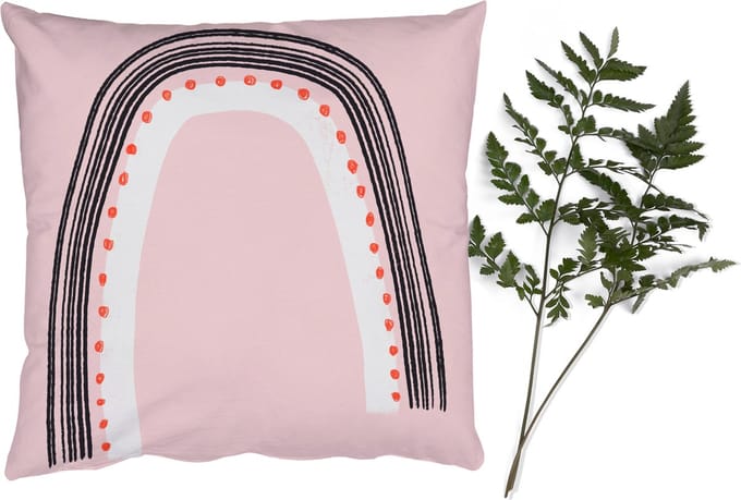 Sierkussens - Kussentjes Woonkamer - 60x60 cm - Regenboog - Minimalisme - Roze