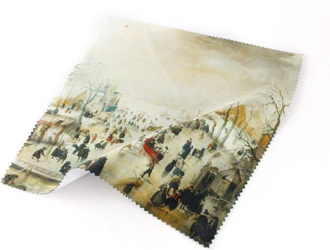 Brillendoekje, 15 x 15, Winterlandschap, Avercamp