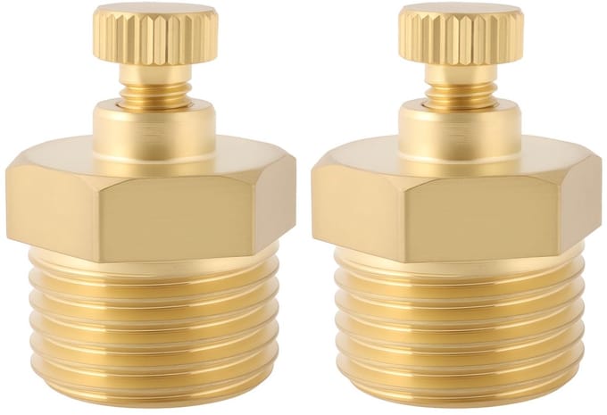 Dailygoods- Ventiel 1/2" BSP - Messing - 2 Stuks - Corrosieweerstand - Handmatig Ontwerp - Compacte Structuur - Hoge Drukweerstand - Luchtventiel