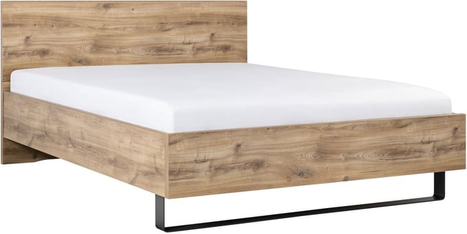 B Bright Bed Craft met lattenbodems Bossflex 400 en Maxi Plus Touch matras - 180 x 200 cm - eiken