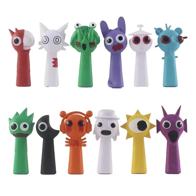 Grappige Sprunki Figuren Model 7cm PVC Sprunki Spel Actie & Speelgoed Figuren Set 12 stuks