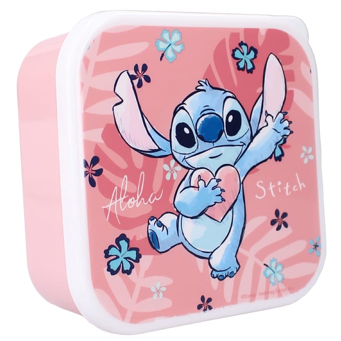 Vadobag Lilo & Stitch Snackbox en Fruitdoos Roze - 3in1