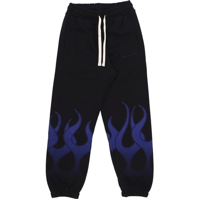 Lichtgewicht heren trainingsbroek Flames Pants Zwart/blauw