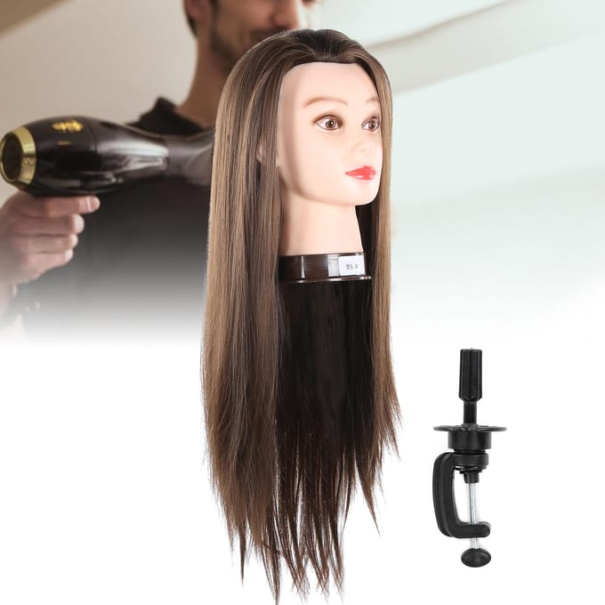 Professionele mannequin hoofd kapperstraining hoofd voor haarstyling vlechten 65cm black