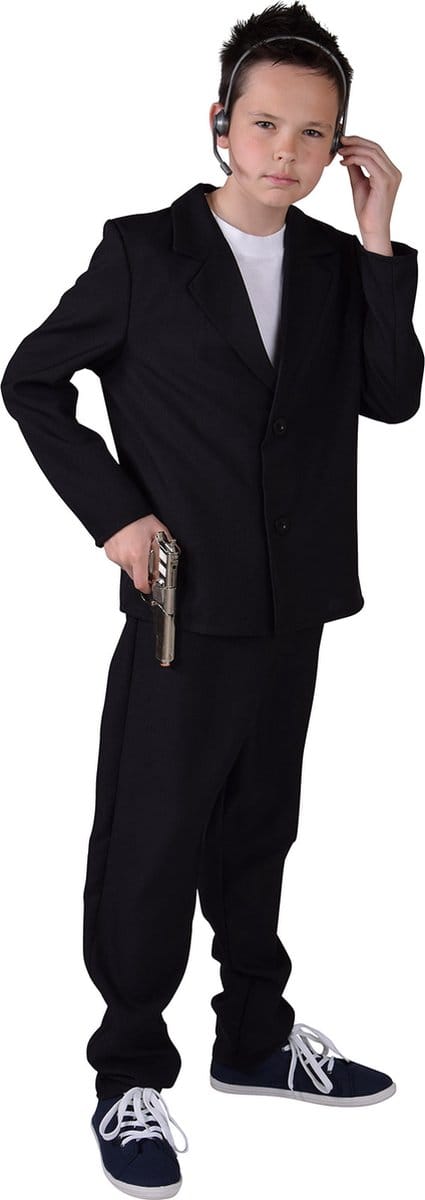 Magic Design Verkleedpak Bodyguard Junior Zwart Maat 128 2-delig