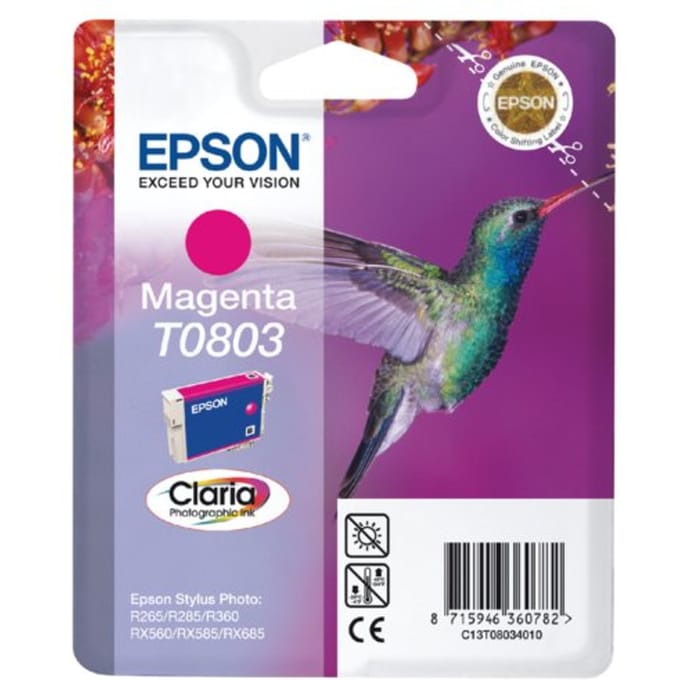 Inktcartridge epson t0803 rood