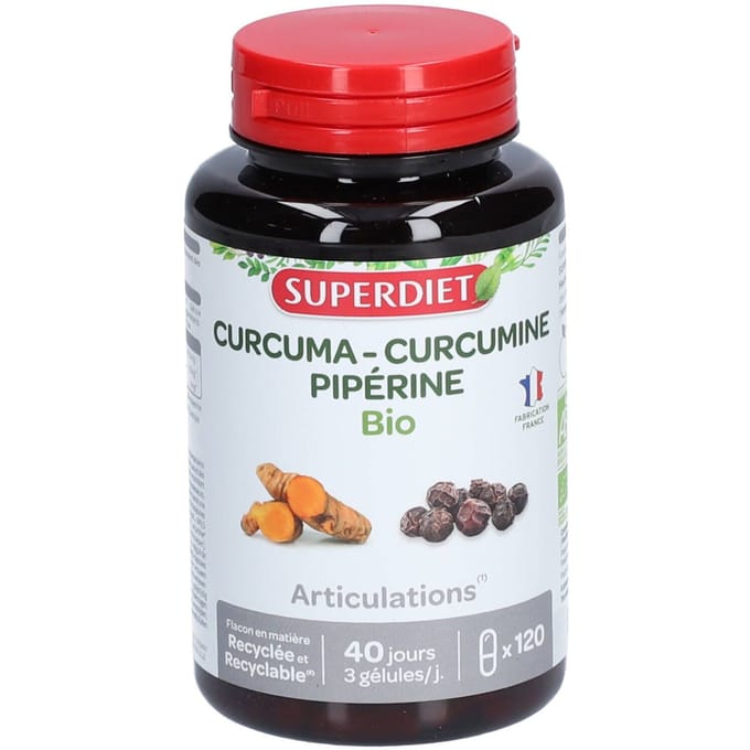 Superdiet Curcuma Curcumine Piperine Caps 120