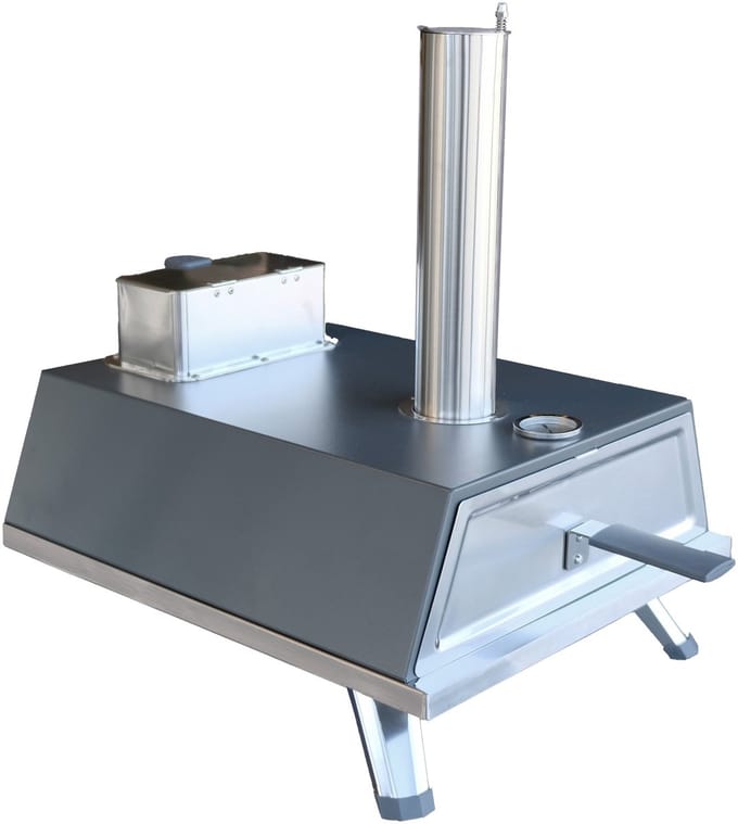 Buitenkado Pizzaoven Grijs - 69x40x44cm - Houtgestookt