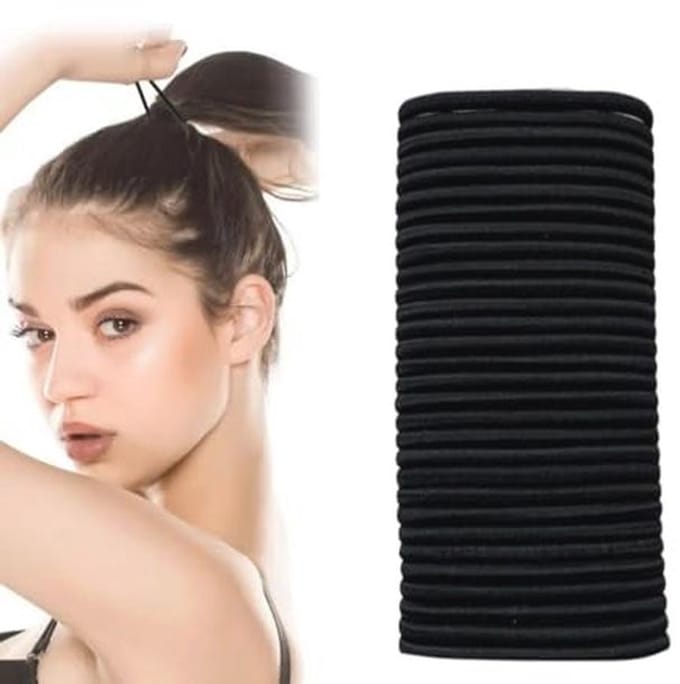 30 Stuks Haar Elastieken zonder Metaal - Zwarte Haarkrabbers voor Vrouwen en Meisjes (4 mm)