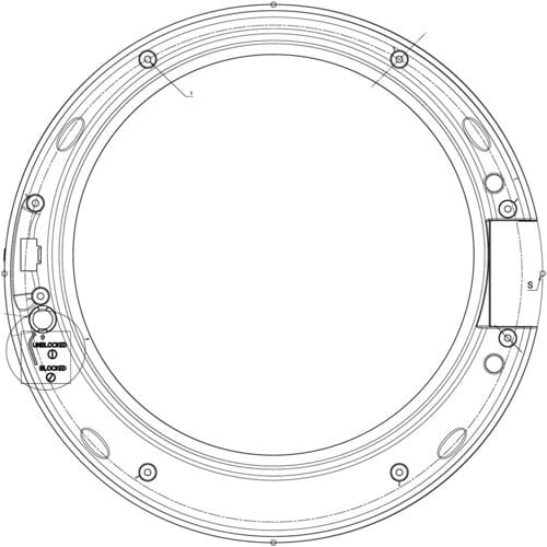AEG deurkader, achter, grijs, Ø416,8mm 8581325184217