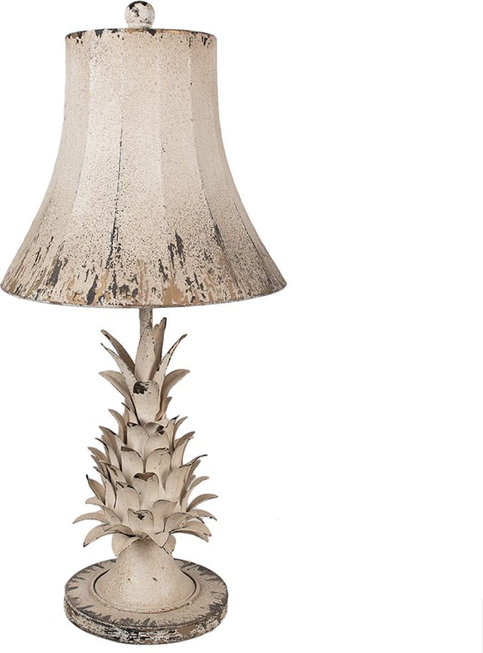 Clayre & Eef Tafellamp Ø 30x64 cm Beige Metaal