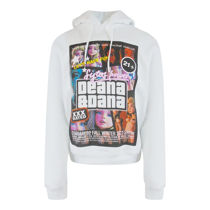 Dsquared2 Sisters Power Deana En Dana Witte Hoodie