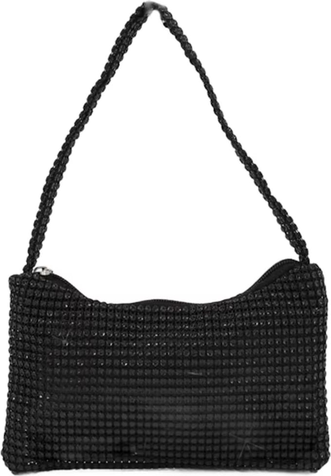 Sparkle Mini Tas / Handtas - Zwart | 22 x 13 cm | Polyester | Fashion Favorite