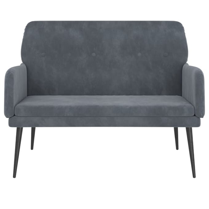 vidaXL - Bankje - 108x79x79 - cm - fluweel - donkergrijs