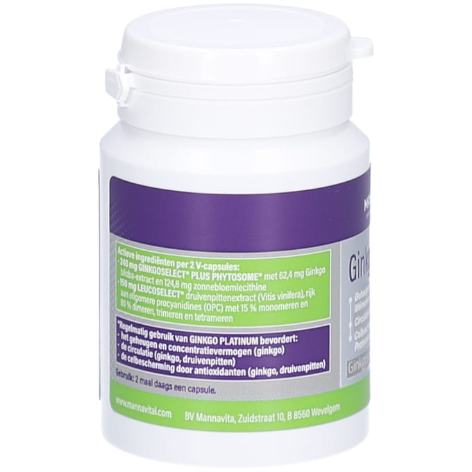 Mannavital Ginkgo Platinum (60 vega capsules)