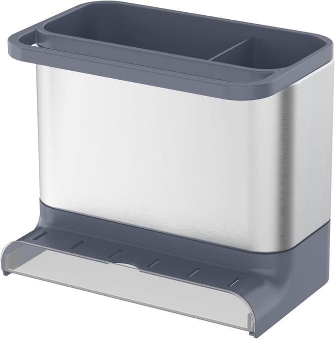 Spoelbak-organizer van roestvrij staal voor sponzen en borstels - Compact en functioneel design