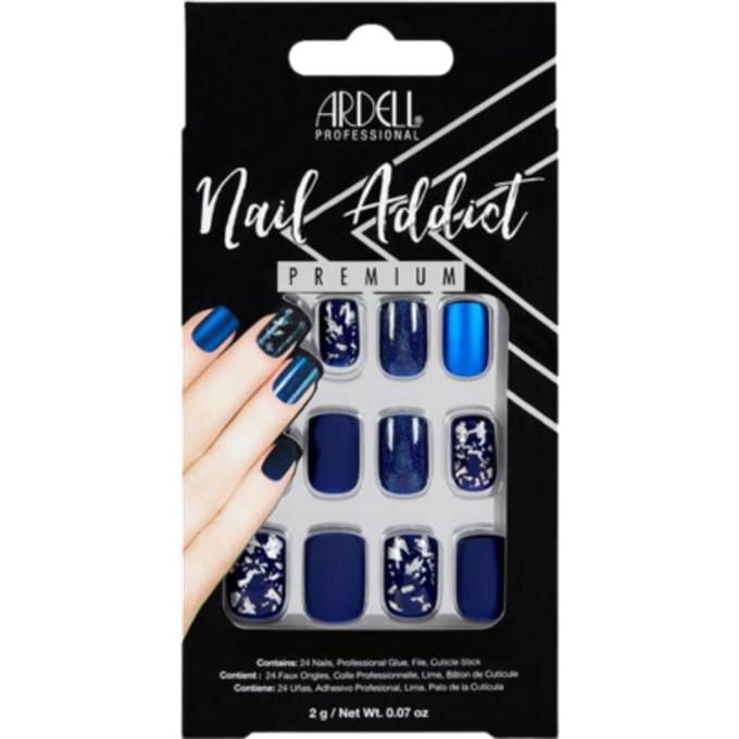 Ardell - Nail Addict Premium Set ( Matte Blue ) - Sada umÄ›lÃ½ch nehtÅ¯ s pÅ™Ã­sluÅ¡enstvÃ­m Matte Blue