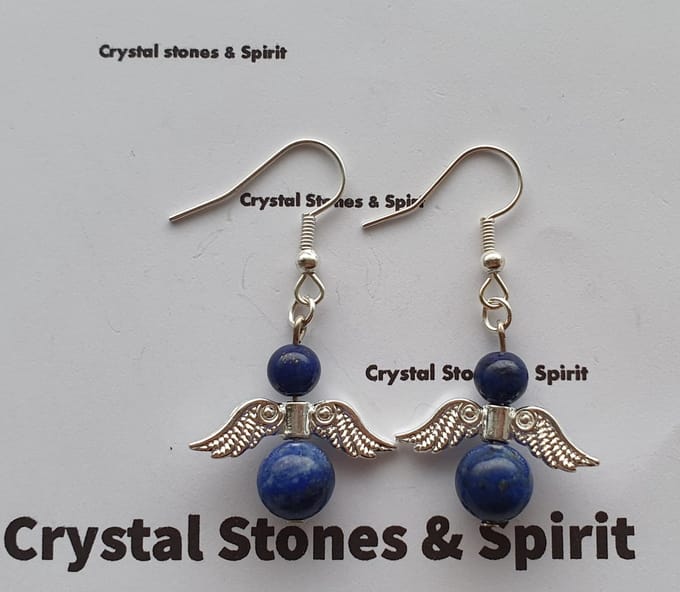 Oorbellen Lapis Lazuli engel