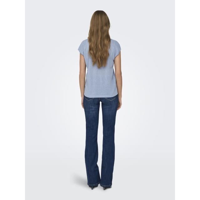 Only Silvery V-neck Loose Shirt Dames - Maat L