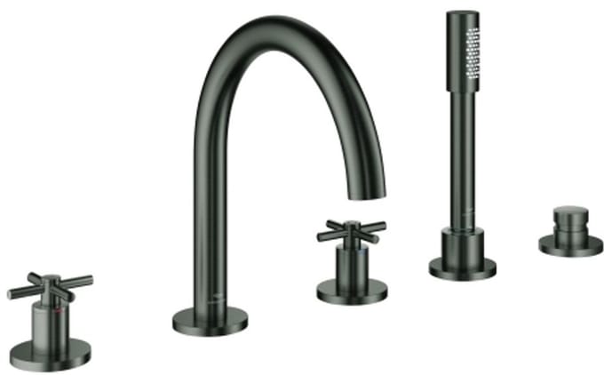 Grohe Atrio Inbouw vijfgats badrandcombinatie Antraciet, 29408AL0