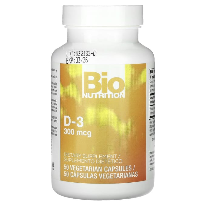 Bio Nutrition, D-3, 300mcg, 50 gélules végétales