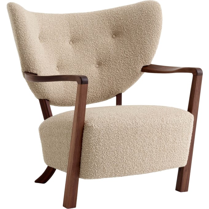 &Tradition Wulff ATD2 fauteuil - karakorum 003 - oiled walnut