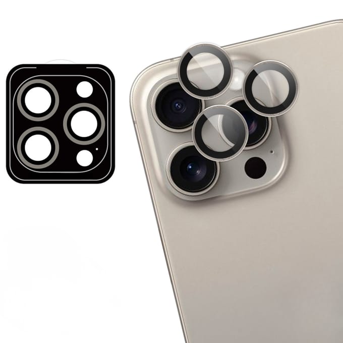 imoshion Camera Lens Protector - Geschikt voor iPhone 15 Pro Max/ iPhone 15 Pro - 2 Pack - Natural Titanium