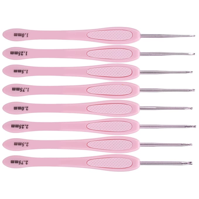 8 stuks Haaknaalden Naainaalden Breinaalden Haaknaald Trui Weefgereedschap pink