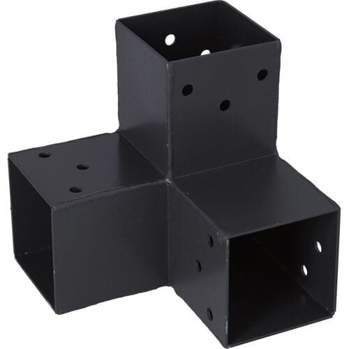Suki Hoekverbinder - 3d - 3 Aansluitingen - Verzinkt Staal - Antraciet - 71x71mm - Type B - Ce