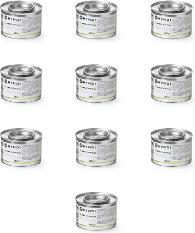 10x Blikje Hendi professionele brandpasta - 200 gram per blik - o.a. voor chafing dishes