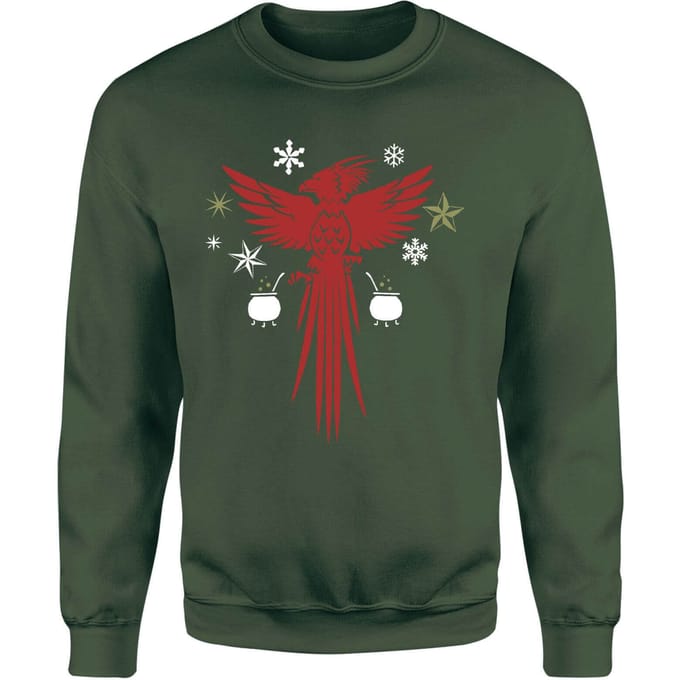 Harry Potter Fawkes Sweatshirt - Forest Green - XL