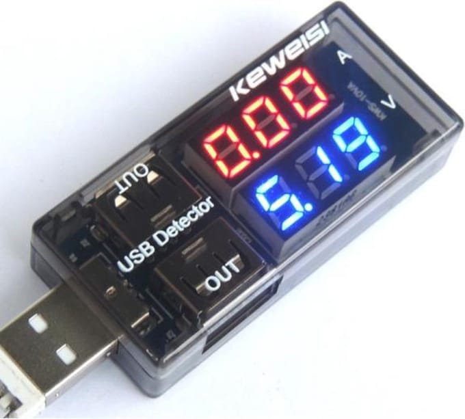 USB Tester | USB Detector | Spanningsmeter | USB poort Analyzer | Dubbele uitgang | LED display