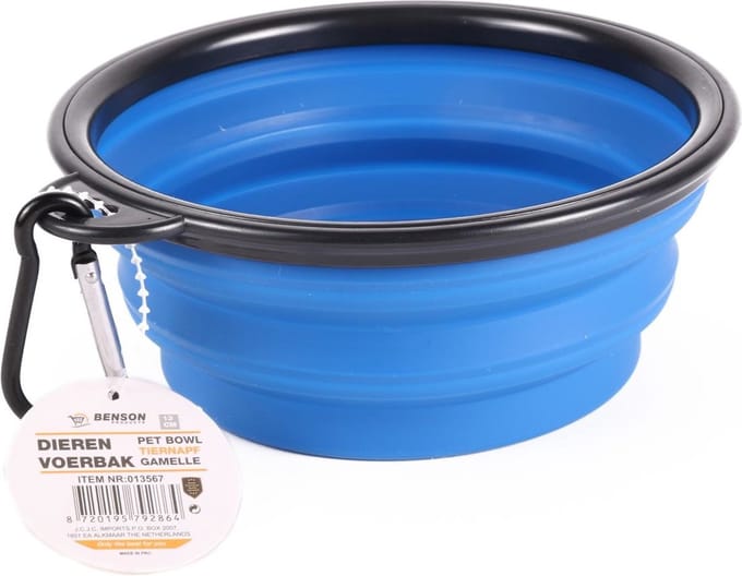 Benson Hondenvoerbak - Kattenvoerbak - Ø 13 cm - Opbouwbaar - Blauw