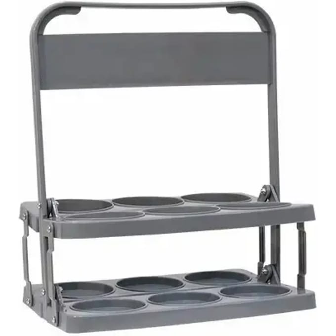 Pvc Flessenhouder Basic 6uds Voor 6 Flessen 750 Ml Gris ÚNICA