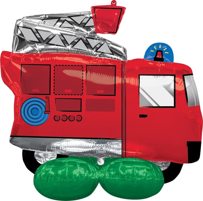Amscan - Airloonz - Brandweerwagen (106 x 88 cm)