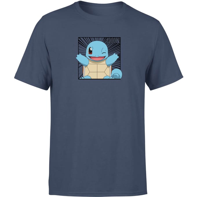 Pokémon Pokédex Squirtle #0007 Men's T-Shirt - Navy - L