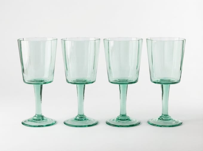 vtwonen - Wijnglazen - Groen - Set van 4 - Glas