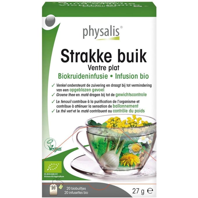 Physalis® Strakke Buik Kruideninfusie Bio 20x1,5 Filterzakje
