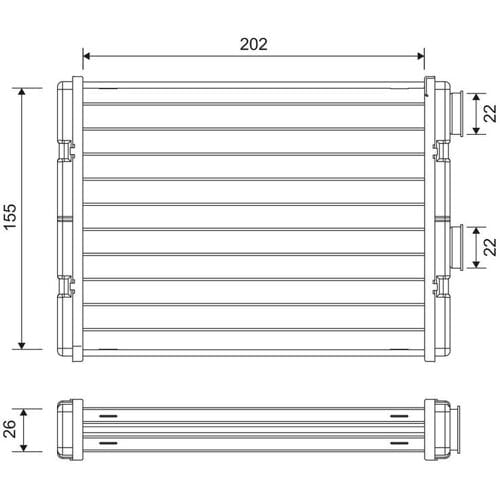 Warmtewisselaar, interieur verwarming VALEO 811592