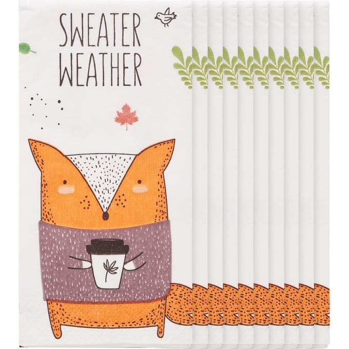Papieren zakdoekjes "Sweater Weather"